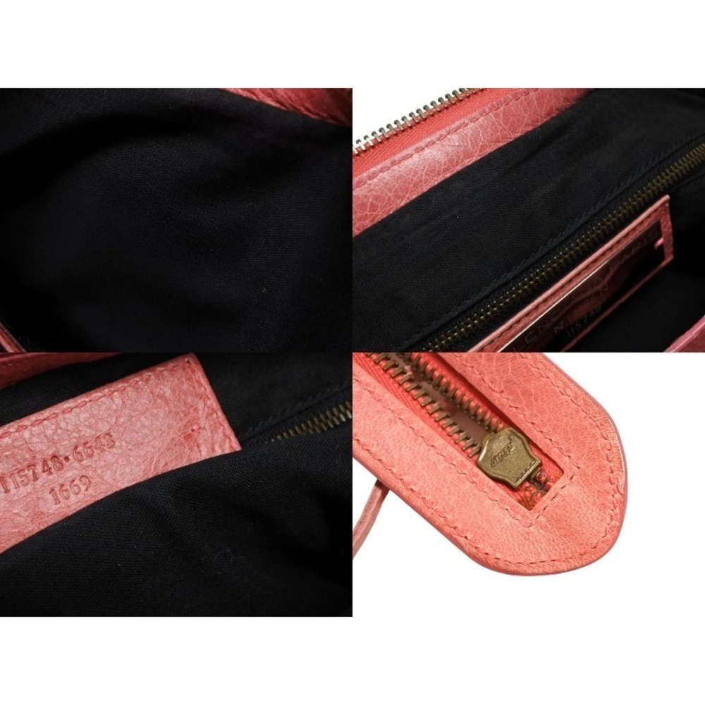 BALENCIAGA The Giant City handbag pink leather attached mirror - Picture 10 of 10